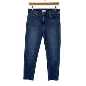 L'AGENCE‎ Jeans Womens 27 Blue Marcelle French Slim Raw Hem Stretch USA Designer